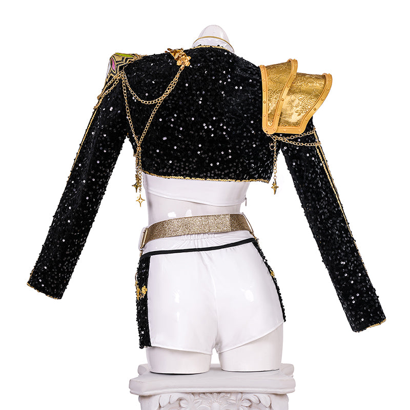 Kpop Demon Hunters Rumi Golden Black Performance Dance Outfit Ver2 ACcosplay