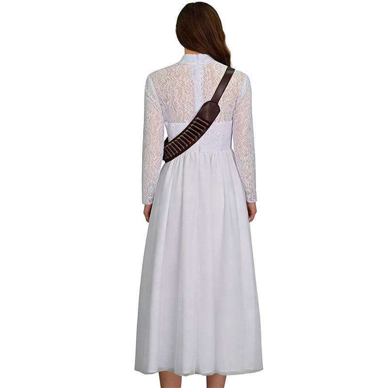 Ready Or Not Grace Cosplay Costume White Wedding Dress Halloween Suit ACcosplay