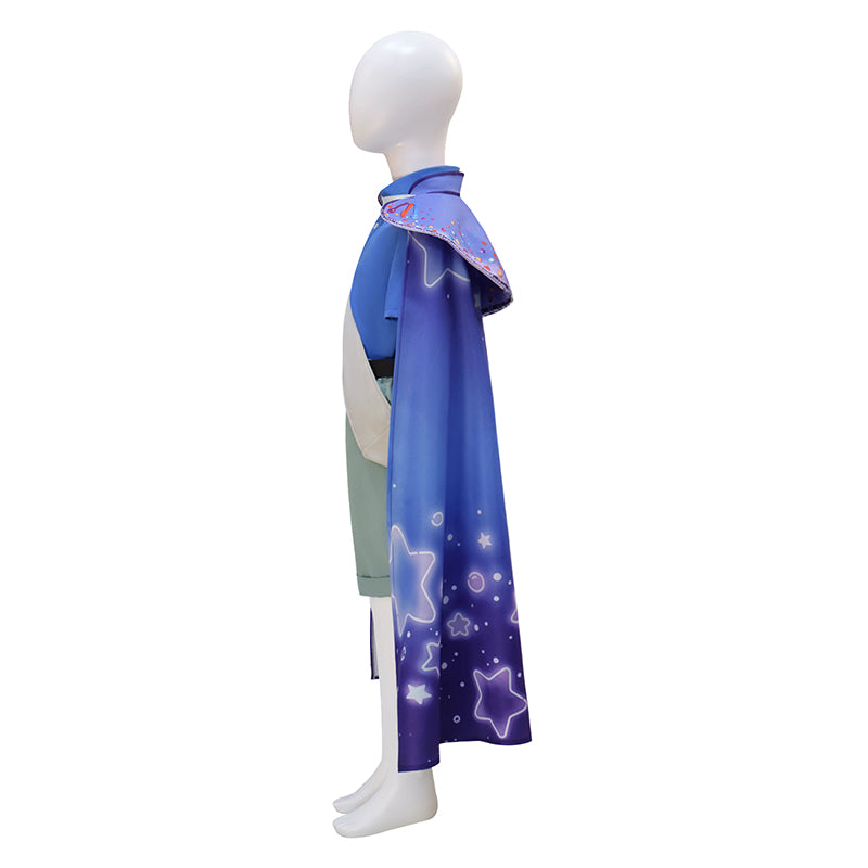 Elio Movie Cosplay Costume Boys Kid's Blue Halloween Parade Carnival ACcosplay