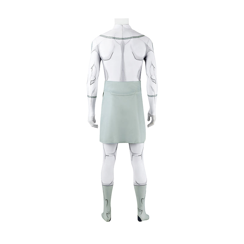 Invincible Mark Grayson Viltrumite Cosplay Costume White Jumpsuit with Apron ACcosplay