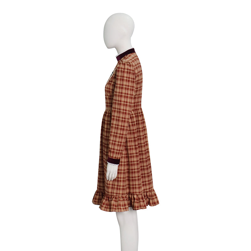 Girls Esther Orphan Cosplay Costume Brown Dress Adults Women Halloween Suit ACcosplay