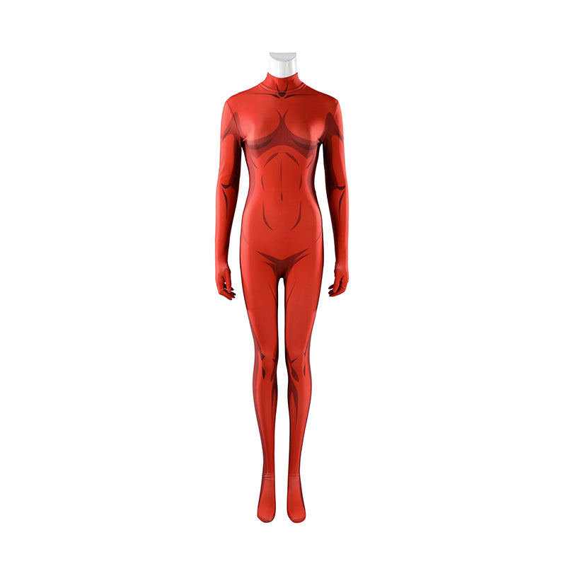 Dispatch Malevola Cosplay Costume Red Jumpsuit Halloween Outfit ACcosplay