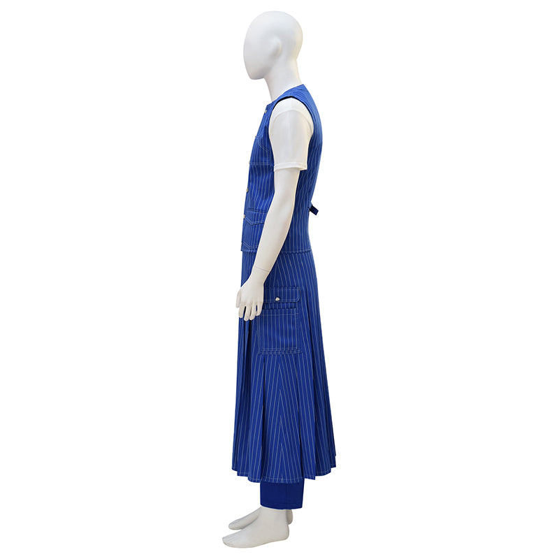 15th Doctor Ncuti Gatwa Cosplay Costume Season 2 of Doctor Who Striped Denim Suit Accosplay