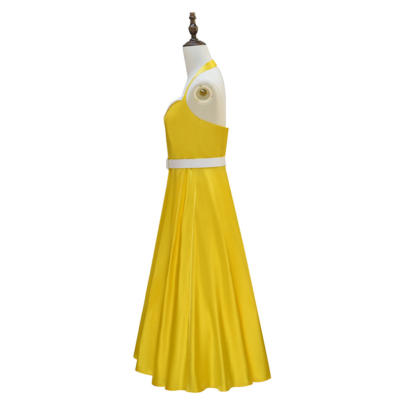 Belinda Chandra Cosplay Costume Doctor Who Yellow Dress Halloween Accosplay