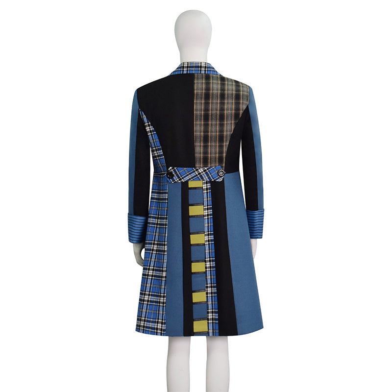 Doctor Who sixth 6th Doctor Cosplay Costume Colorful Lattice Jacket Coat Suit ACcosplay