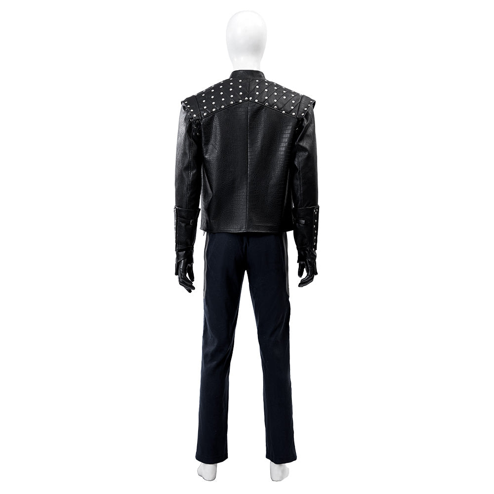 The Witcher Season 5 Geralt of Rivia Cosplay Costume Black Halloween Suit Accosplay