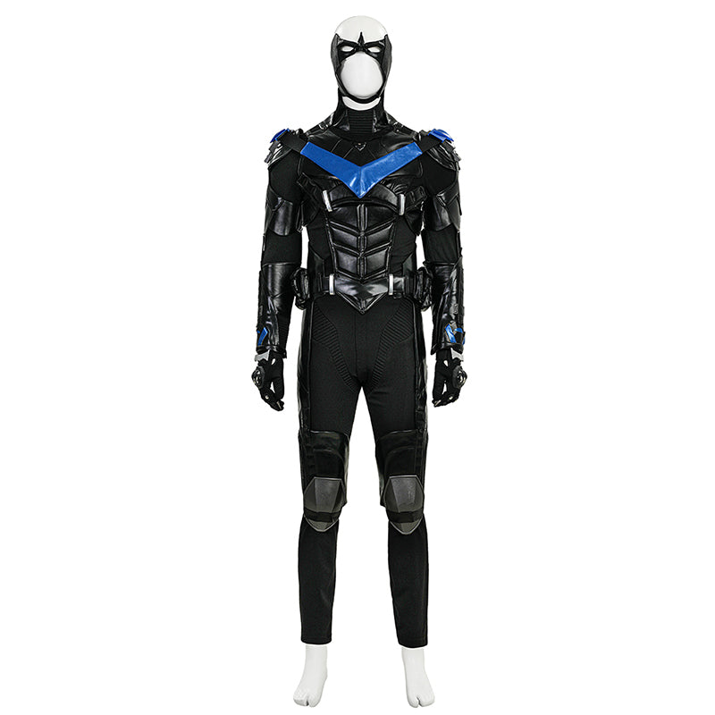 Nightwing Cosplay Arkham Knight Nightwing Cosplay Costume Nightwing Black Leather Suit