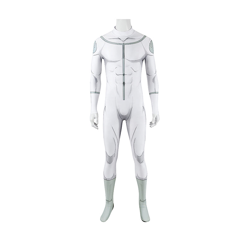 Invincible Mark Grayson Viltrumite Cosplay Costume White Jumpsuit with Apron ACcosplay