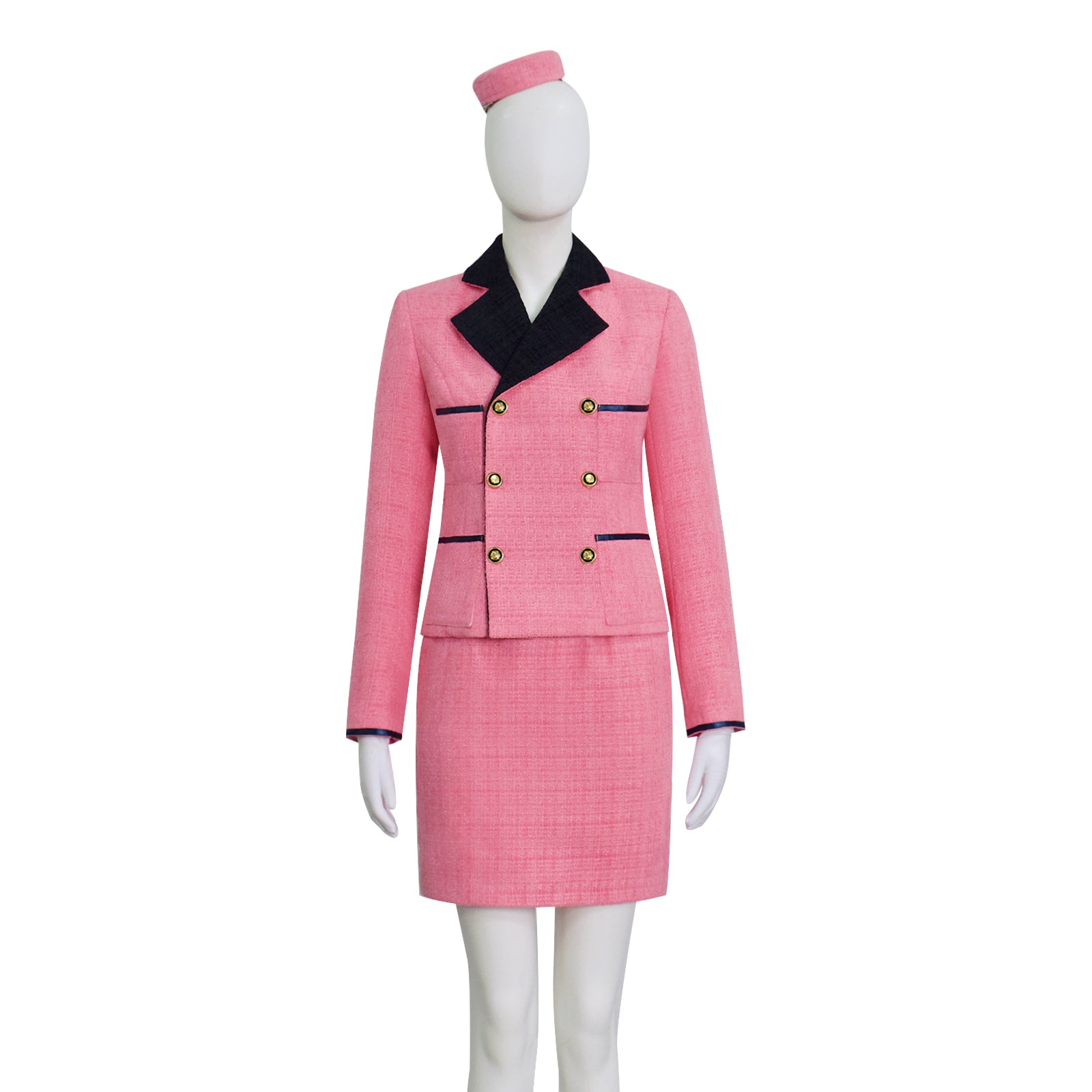 Julia Fox Jackie Kennedy Pink Suit Replica Costume for Halloween Outfit Accosplay