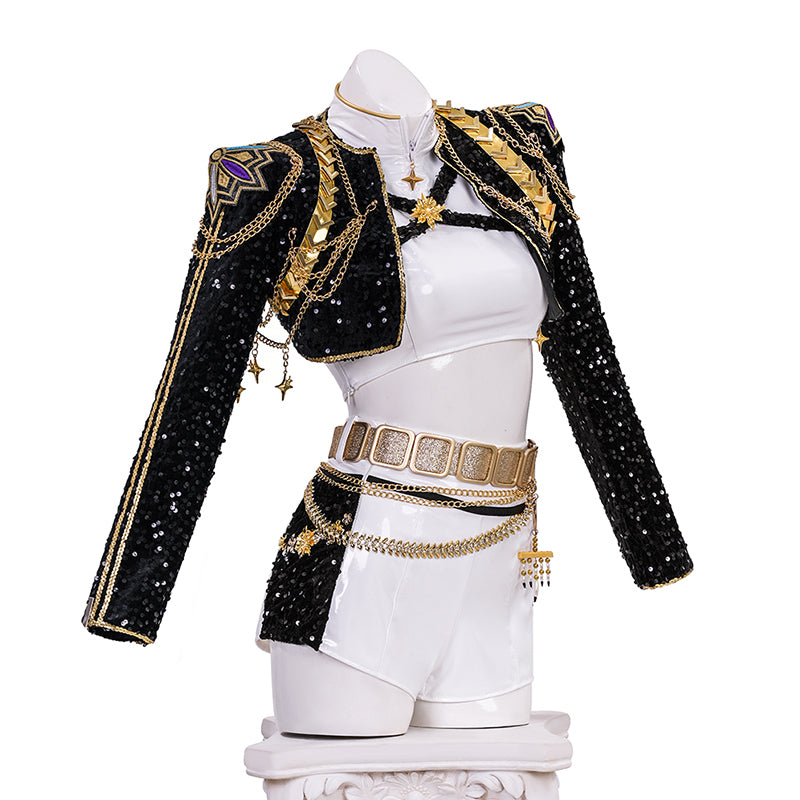 Kpop Demon Hunters Rumi Golden Black Performance Dance Outfit Ver2 ACcosplay