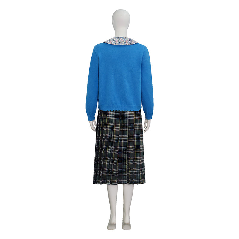 Adult Mrs. Doubtfire Cosplay Costume Blue Skirt Outfit Broadway Musical Cosplay ACcosplay