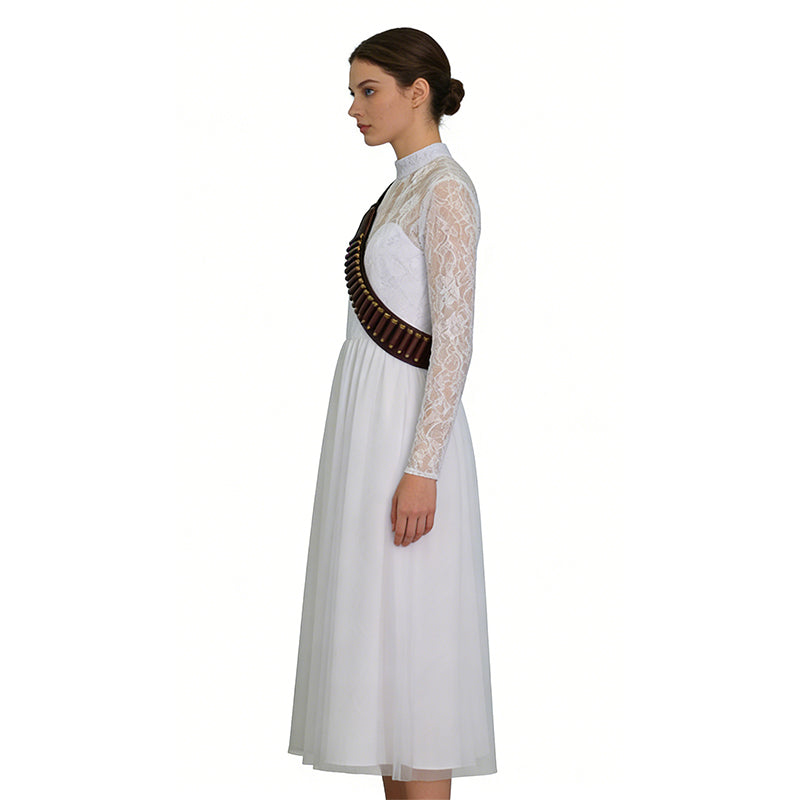 Ready Or Not Grace Cosplay Costume White Wedding Dress Halloween Suit ACcosplay