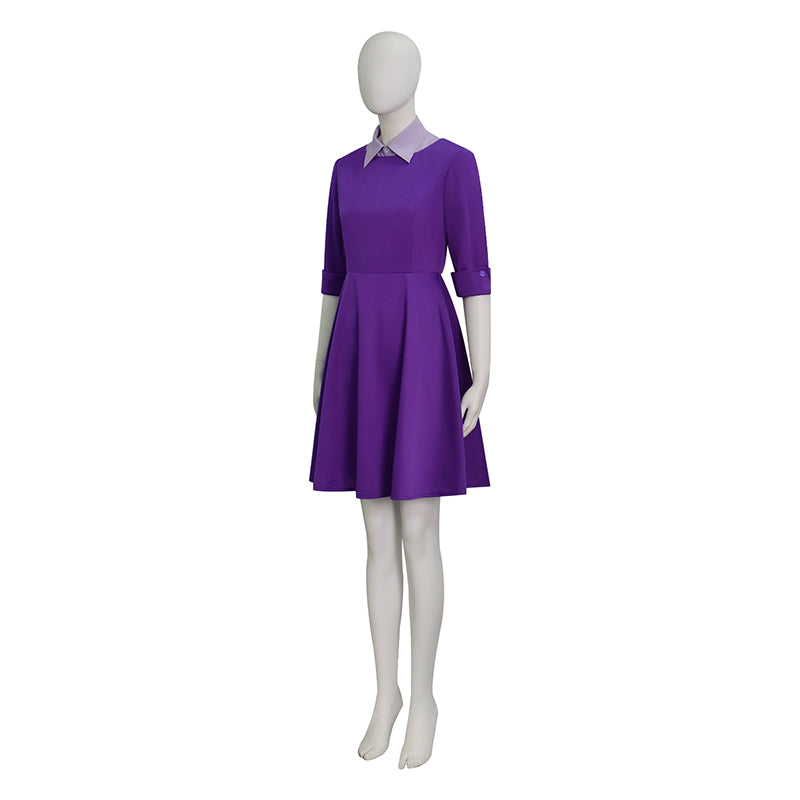 Agnes Cosplay Costume The Testaments Dress Purple Women Halloween Carnival Suit ACcosplay