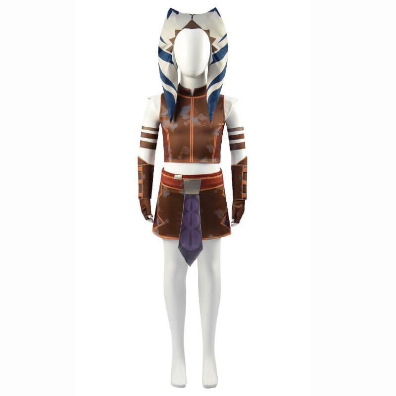 Kids Ahsoka Costume Star Wars Tales of the Jedi Ahsoka Tan Halloween Cosplay Outfit ACcosplay