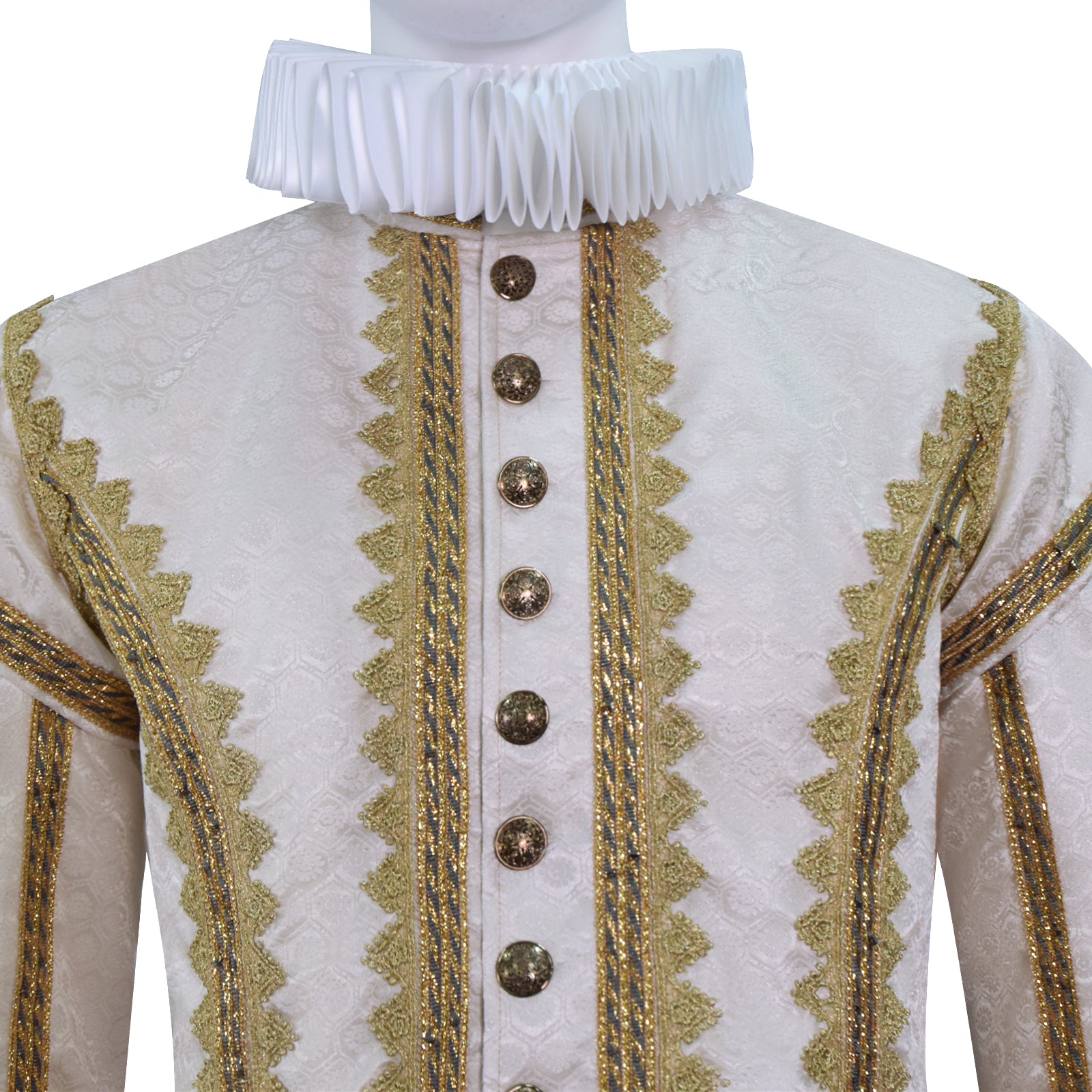 Aziraphale Cosplay Royal Court Suit Good Omens 16th Century Elizabethan Nobleman Costume