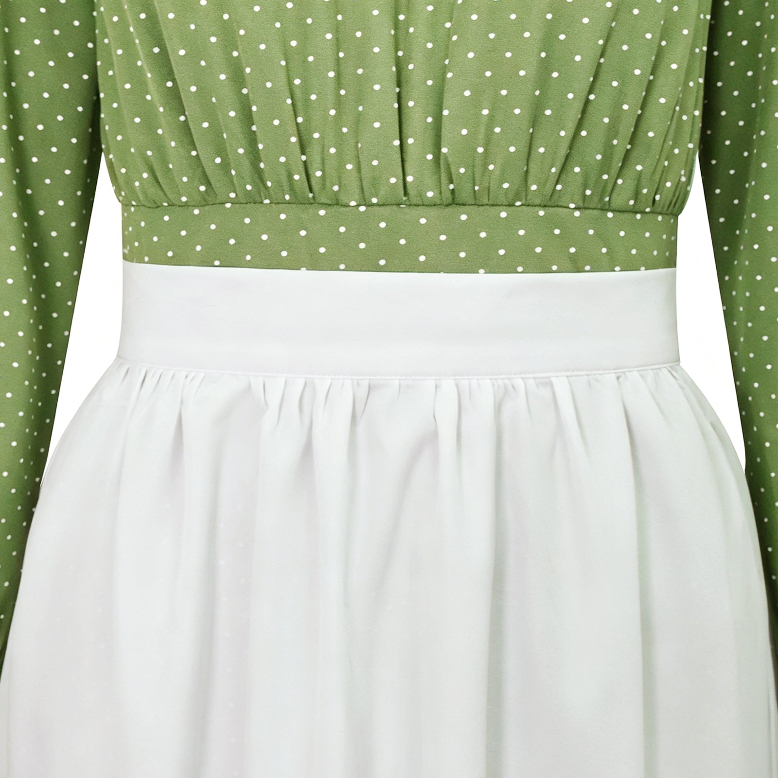 Lady Pioneer Girl Cosplay Costume Little House On The Prairie Green Dress ACcosplay