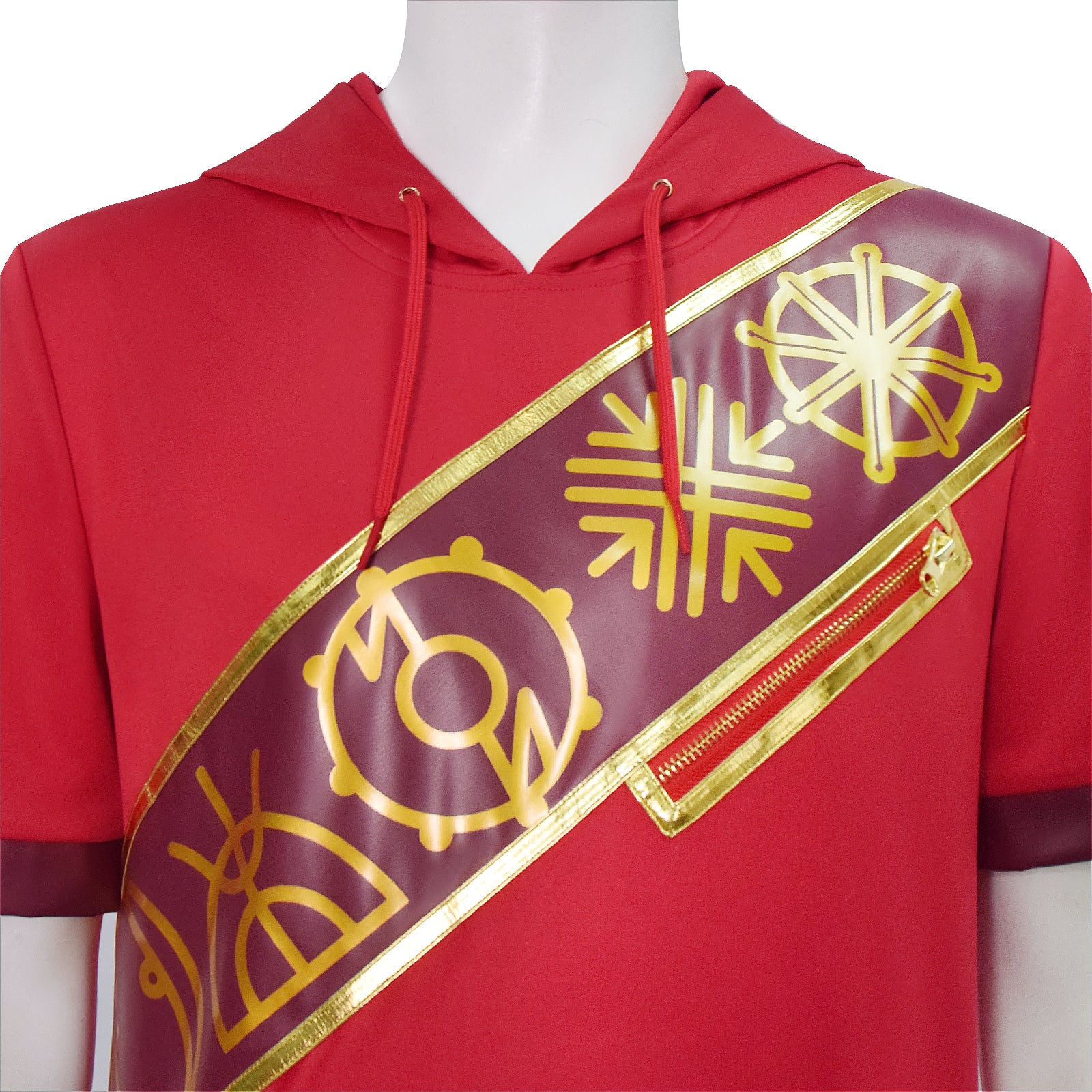 Zombies 5 Ray Cosplay Costume Hoodie Men Red Short Sleeve Hooded Sweatshirt Accosplay