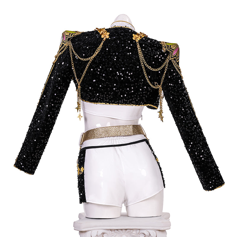 Kpop Demon Hunters Rumi Golden Black Performance Dance Outfit Ver2 ACcosplay