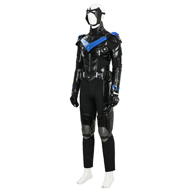 Nightwing Cosplay Arkham Knight Nightwing Cosplay Costume Nightwing Black Leather Suit