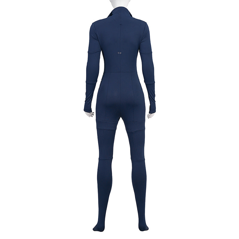 Absolute Universe Selina Kyle Cosplay Costume Blue Jumpsuit With Tail ACcosplay