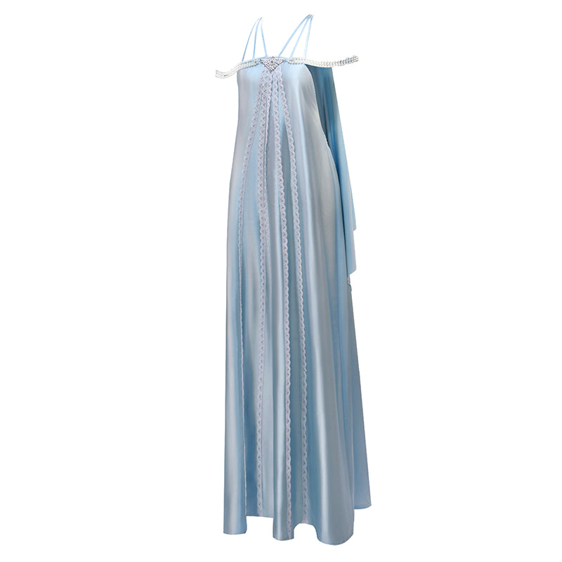 Star Wars Padme Cosplay Costume Queen Padme Amidala Costume Blue Dress ACcosplay, Female / XL