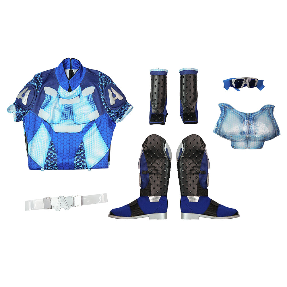 The Boys S5 A-train Cosplay Costume Blue Halloween Outfit ACcosplay