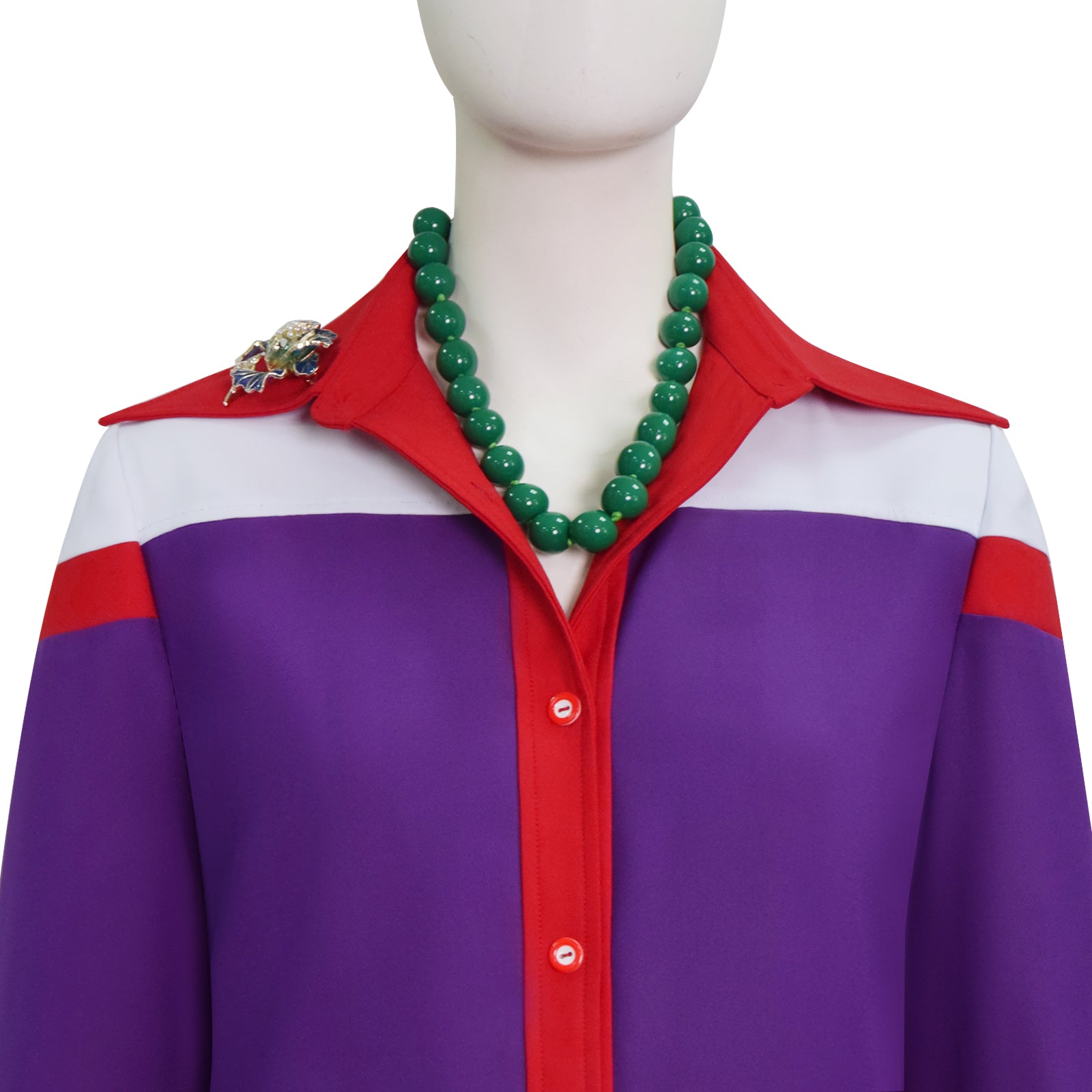 Movie Weapons Aunt Gladys Cosplay Costume Purple Halooween Suit With Bag Necklace ACcosplay