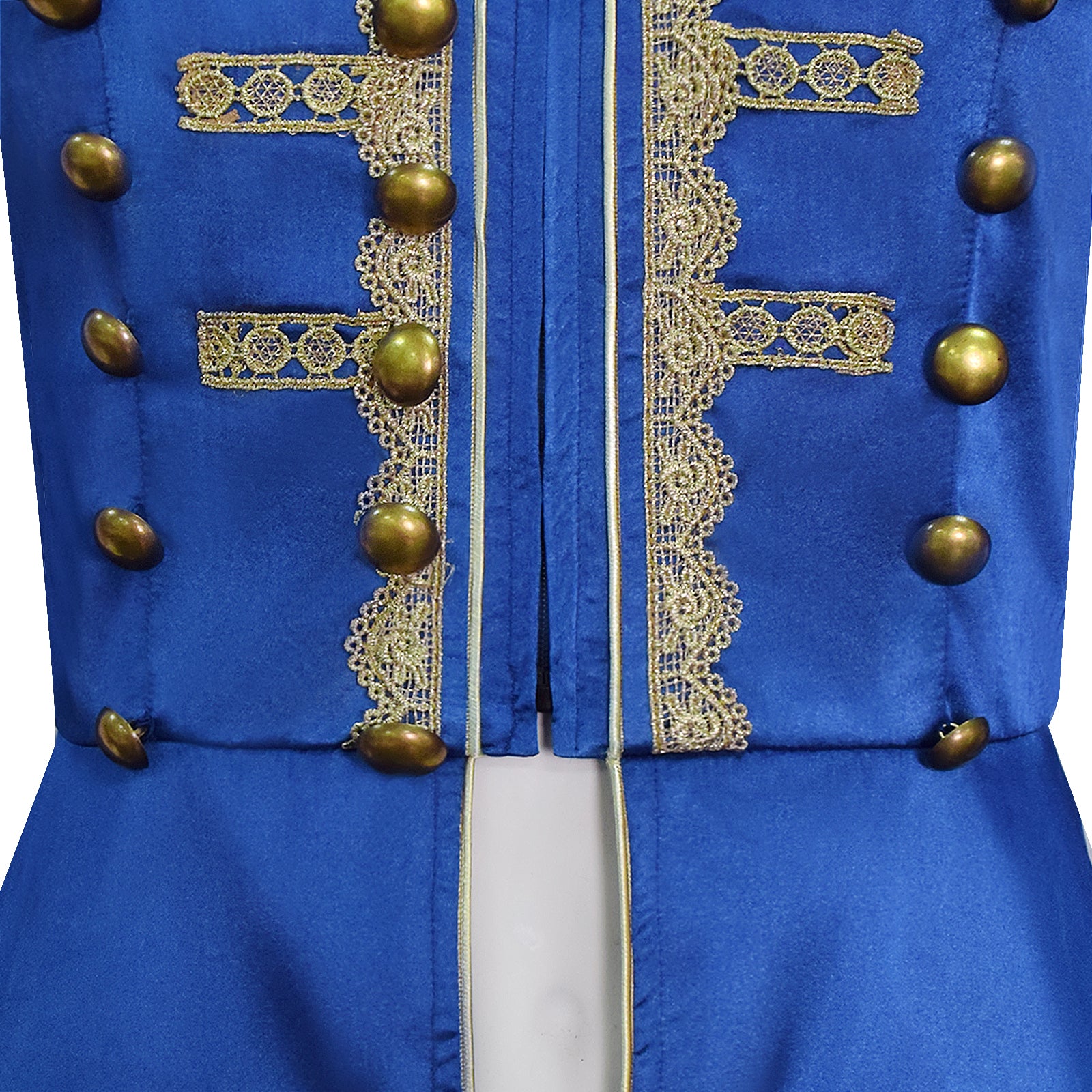 Baroque Cosplay Costume Royal Blue Military Tailcoat Performance Dress Lady Halloween Suit