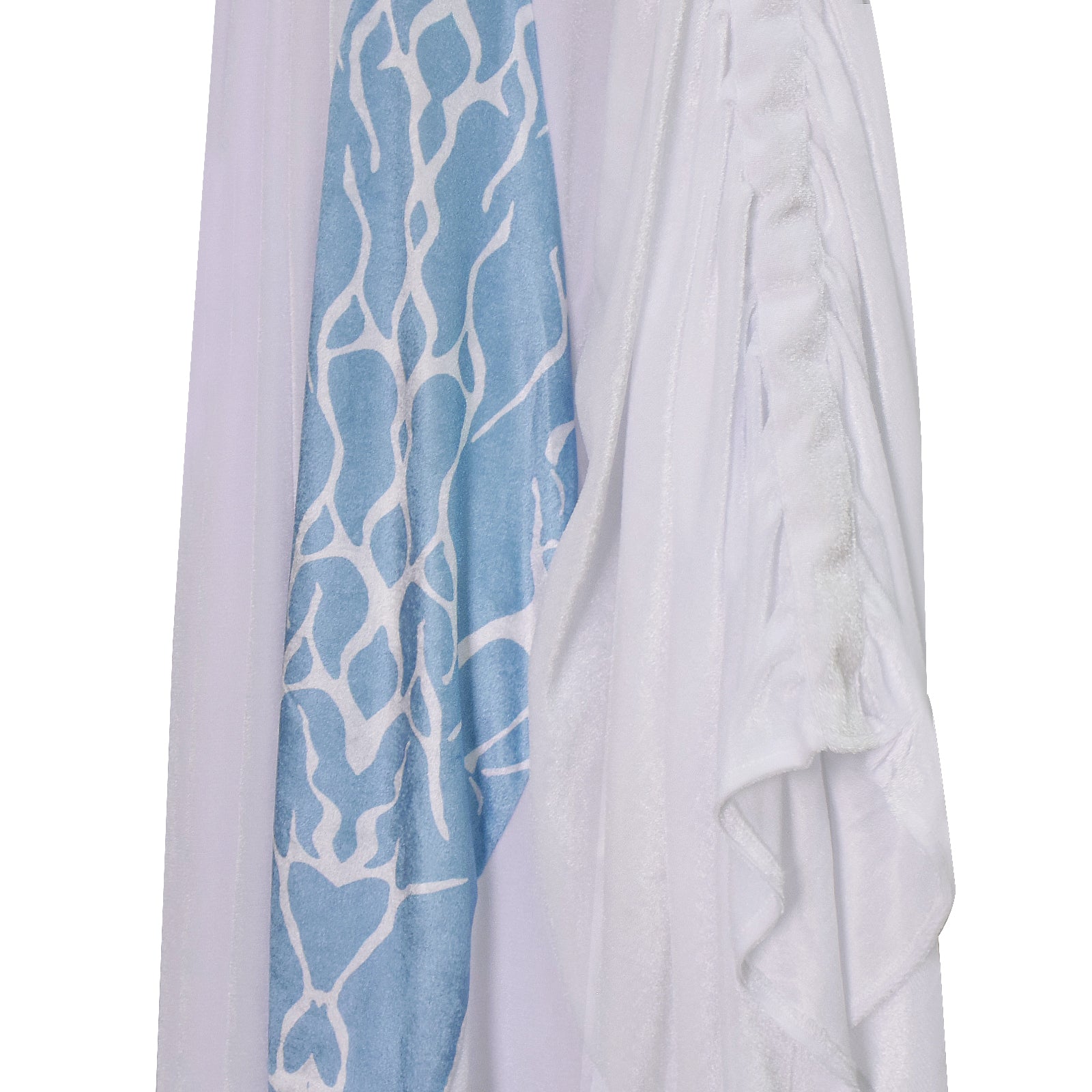 Star Wars Padme Amidala Cosplay Costume White Hooded Blue Printed Outfit ACcosplay