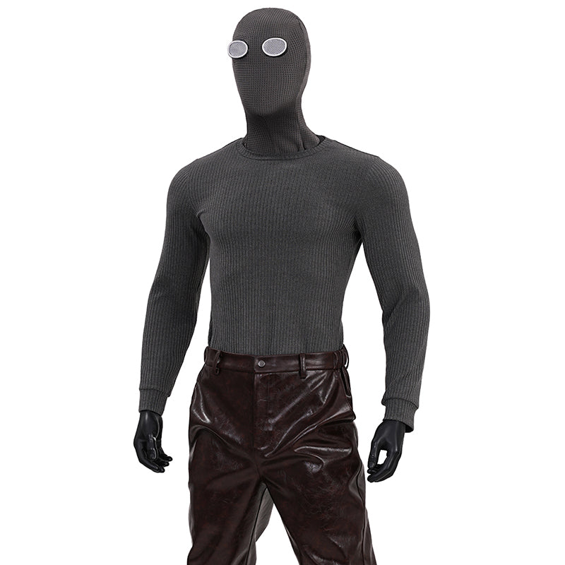 Spider Man Noir Cosplay Costume Brown Leather Halloween Outfit ACcosplay