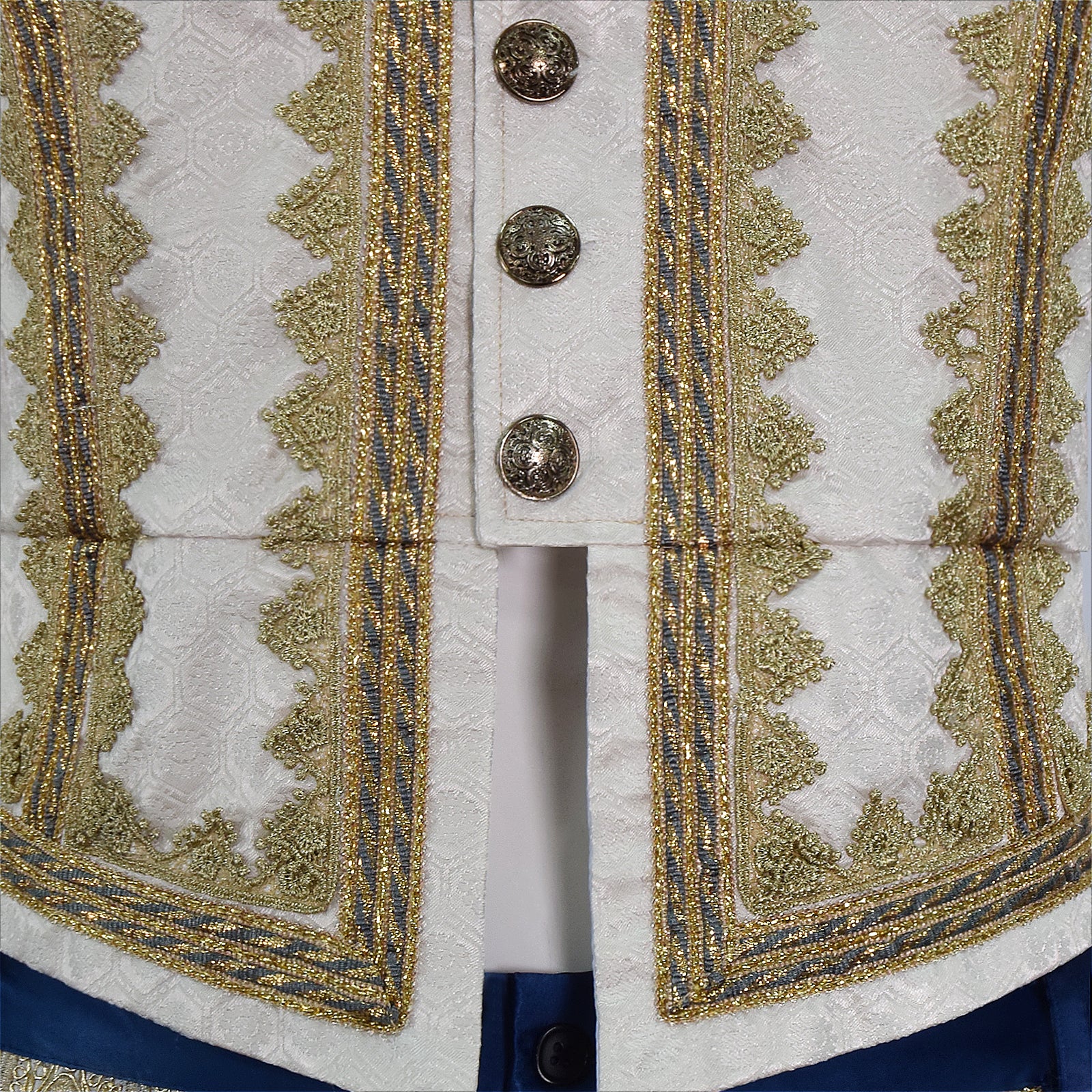 Aziraphale Cosplay Royal Court Suit Good Omens 16th Century Elizabethan Nobleman Costume