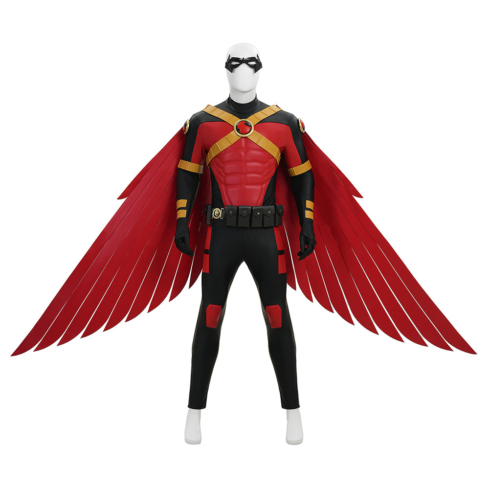 Robin War Red Robin Tim Drake Cosplay Costume Halloween Outfit ACcosplay