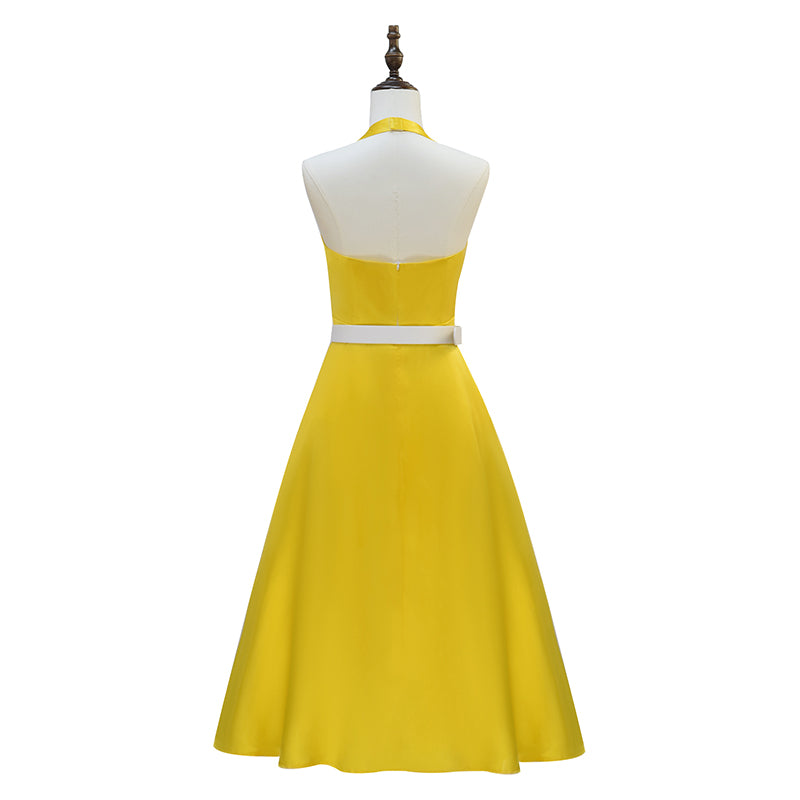 Belinda Chandra Cosplay Costume Doctor Who Yellow Dress Halloween Accosplay