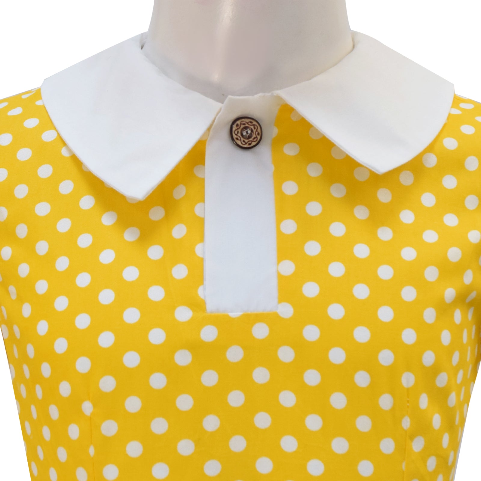 Toy Story 4 Gabby Gabby Dotted Yellow Dress Cosplay Costume Kids Children