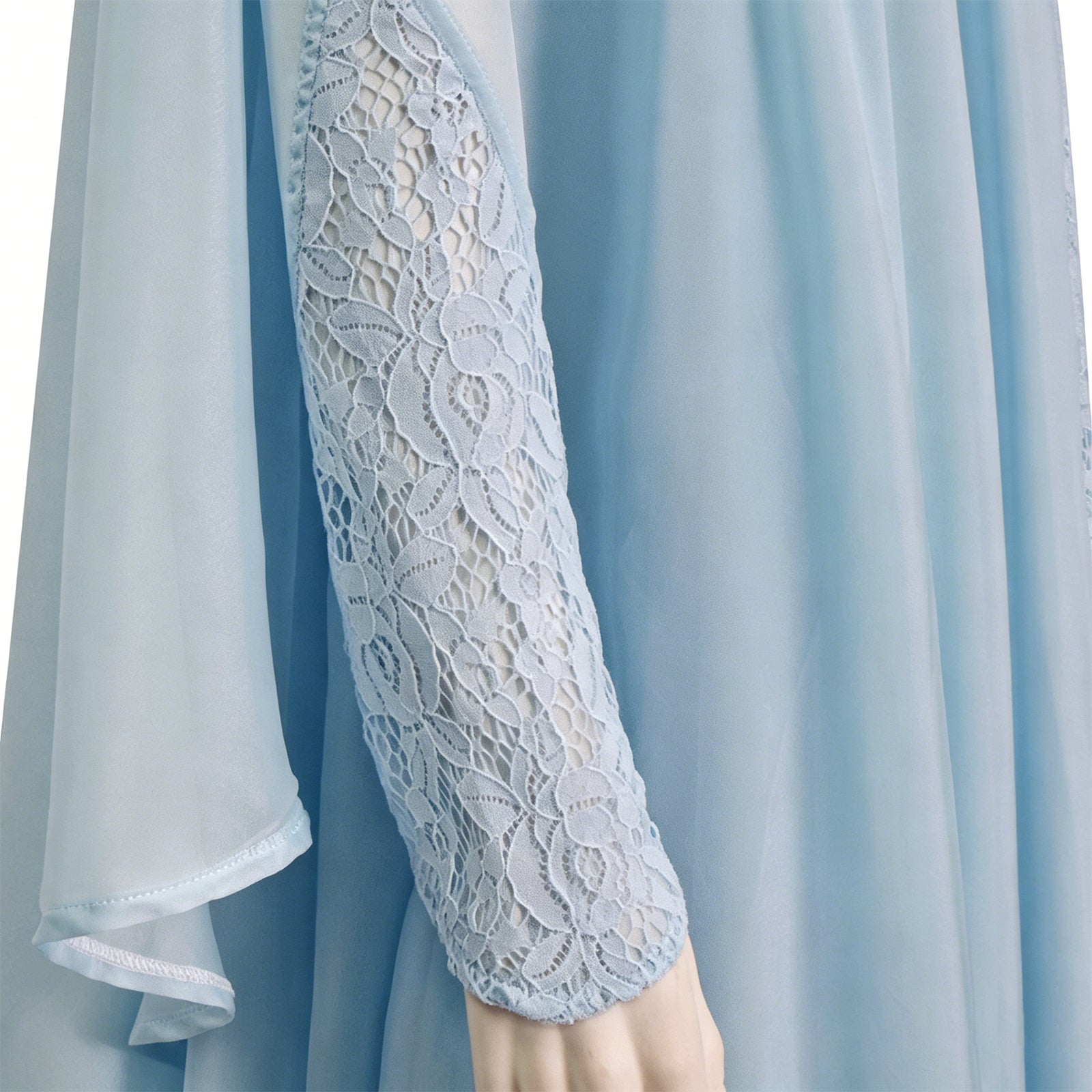 Star Wars Padme Amidala Cosplay Dress Light Blue Lace Chiffon Long Maxi Gown ACcosplay