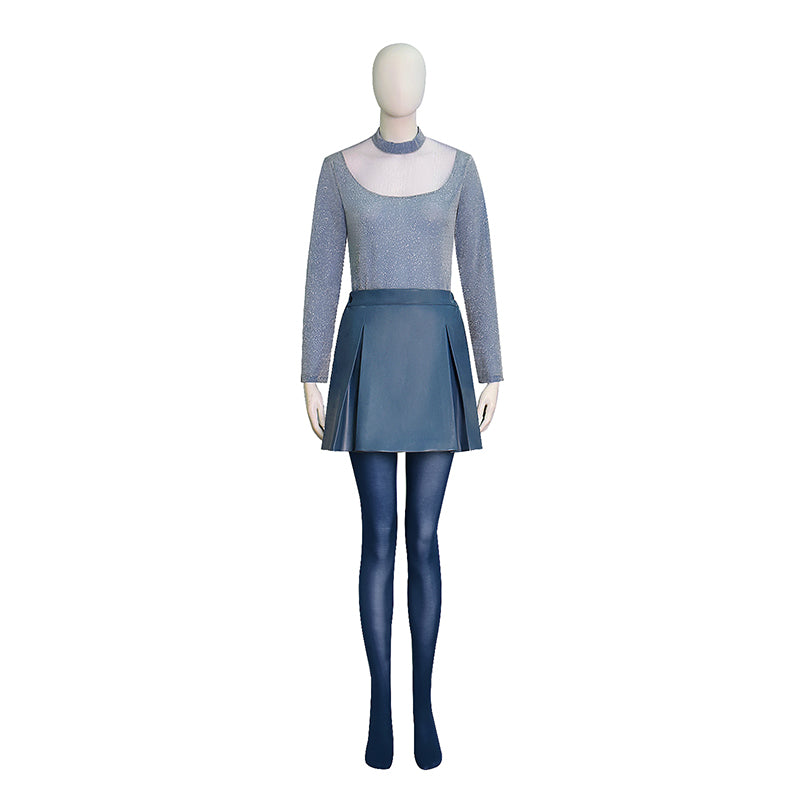 Descendants 5 Chloe Charming Cosplay Costume Blue Halloween Outfit ACcosplay