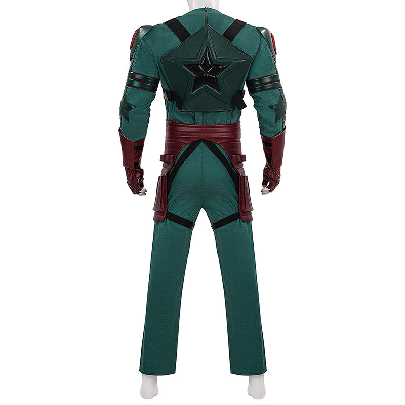 Vought Rising Soldier Boy Cosplay Costume Hardcore Halloween Green Suit ACcosplay