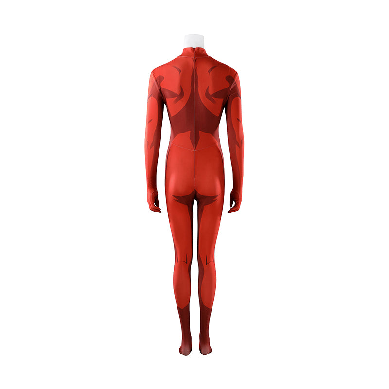 Dispatch Malevola Cosplay Costume Red Jumpsuit Halloween Outfit ACcosplay