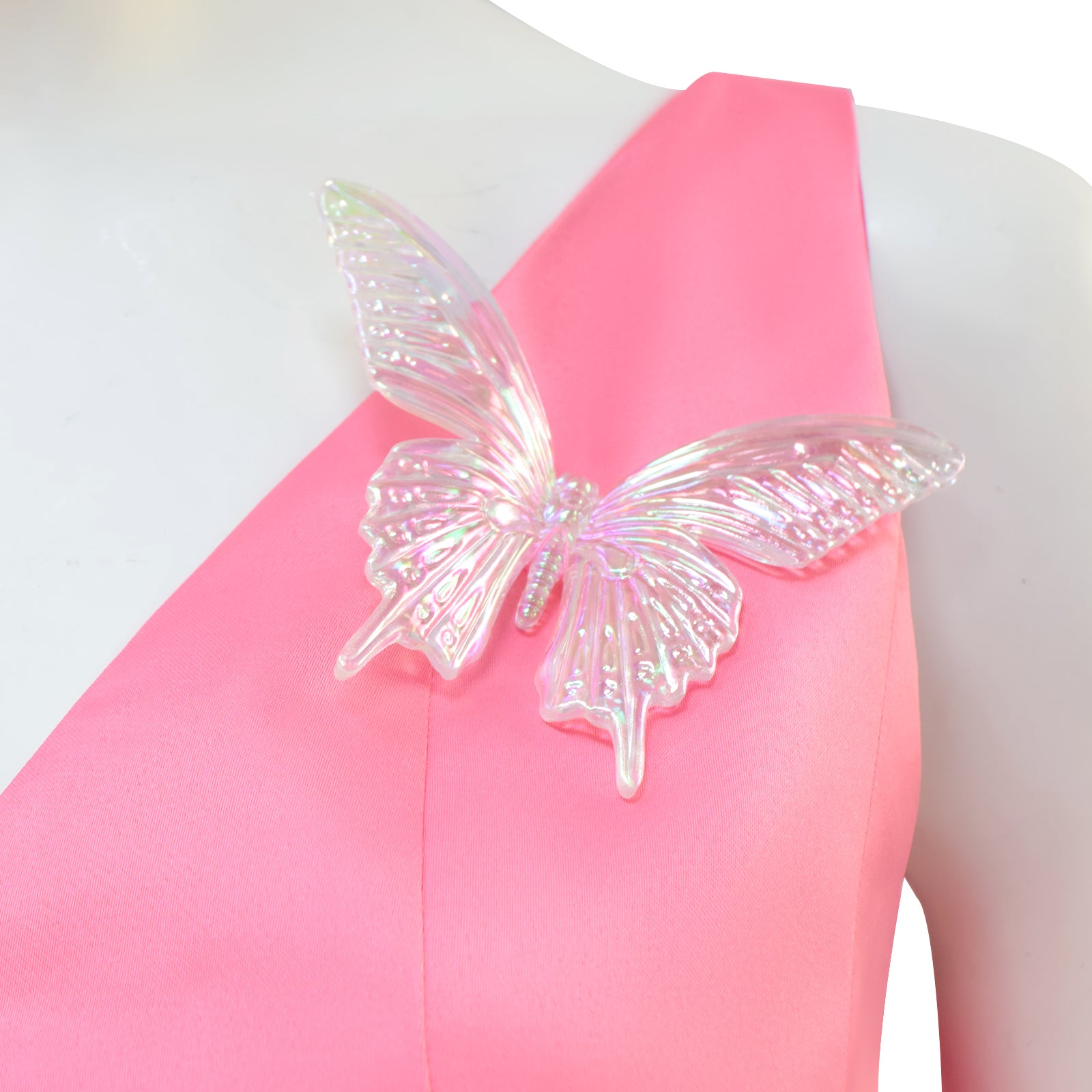 Wicked Witch Glinda Cosplay Costume Pink Dress Halloween Outfit ACcosplay