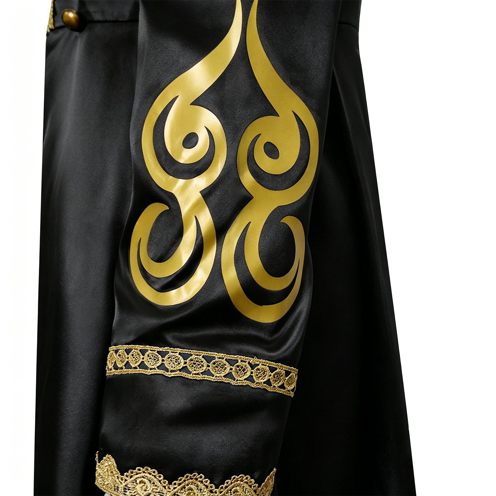 Baroque Cosplay Costume Royal Black Military Tailcoat Performance Dress Halloween Suit