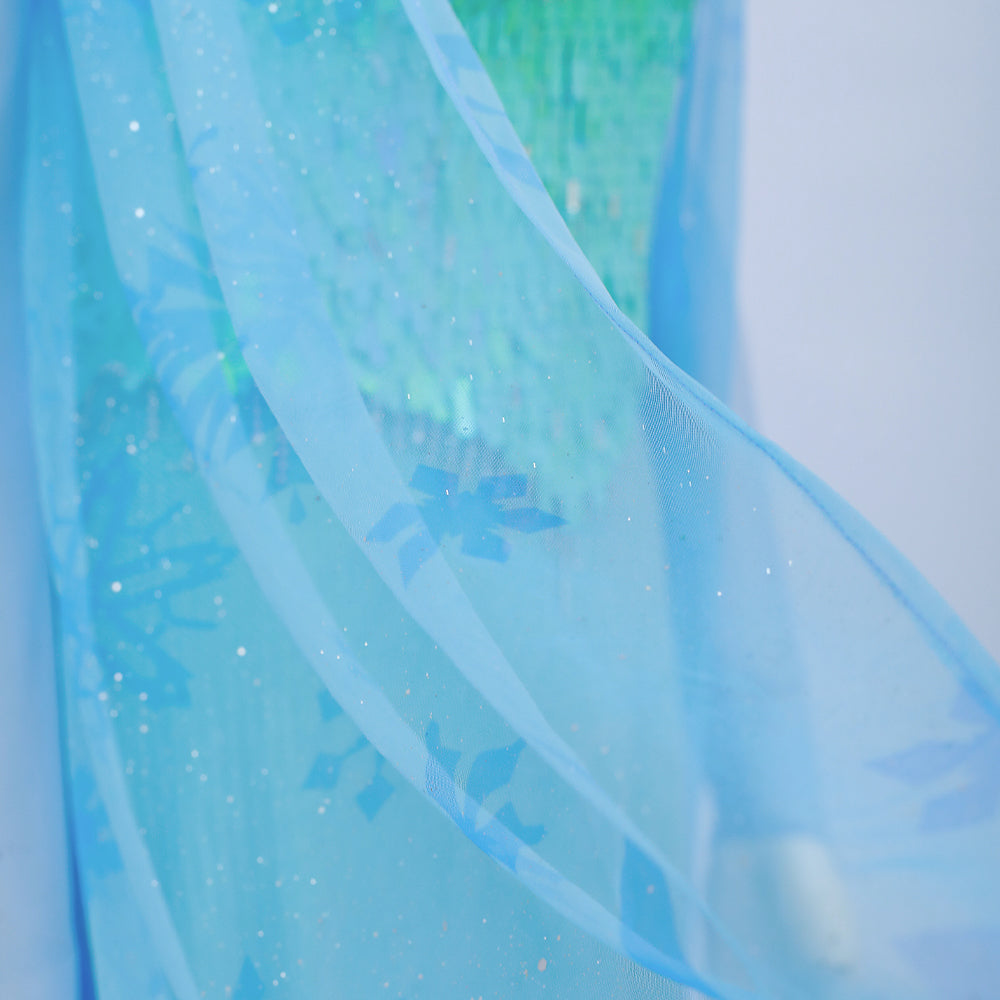 Deluxe Frozen 2 Elsa Cosplay Costume Blue Dress Halloween Outfit ACcosplay
