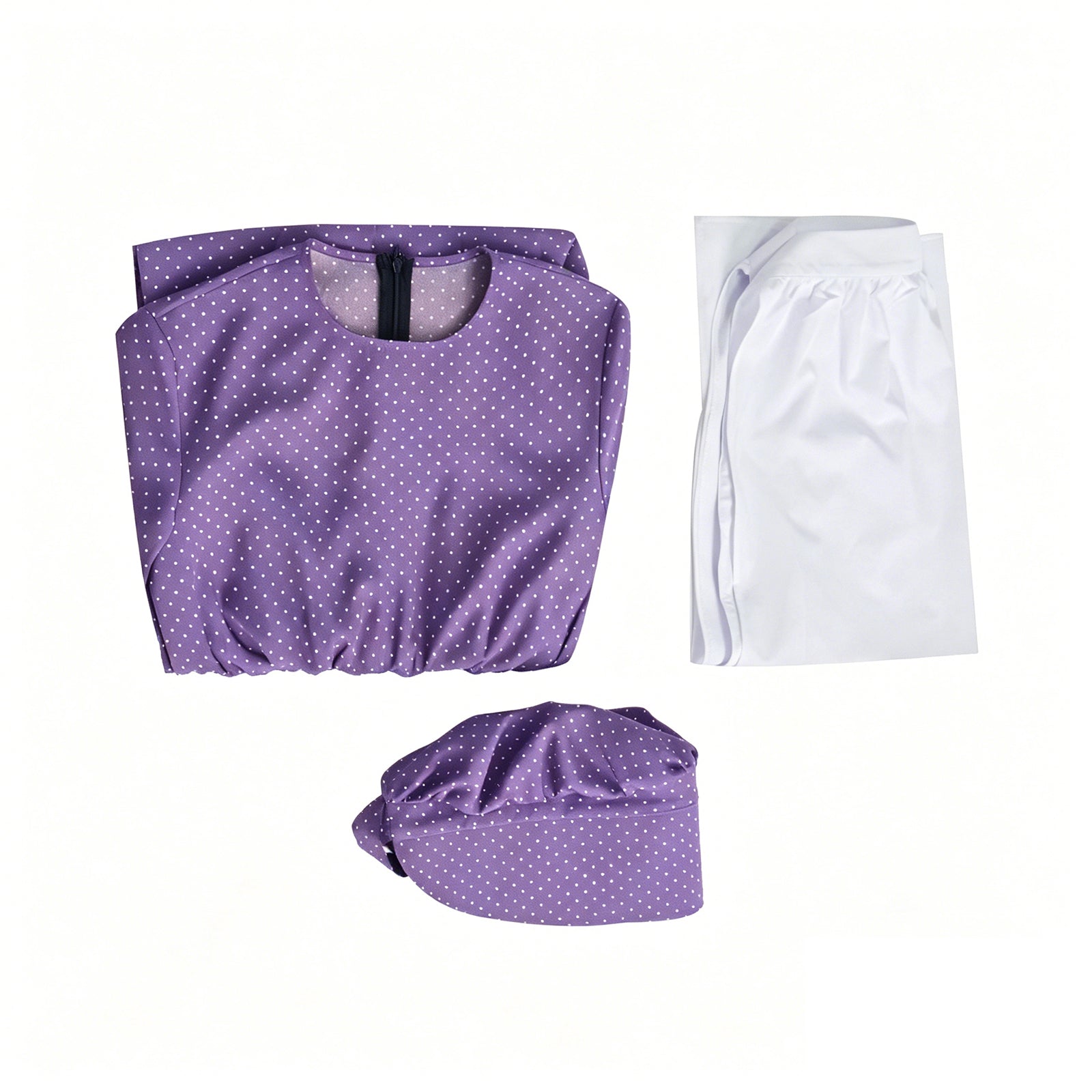 Lady Pioneer Girl Cosplay Costume Little House On The Prairie Purple Dress ACcosplay