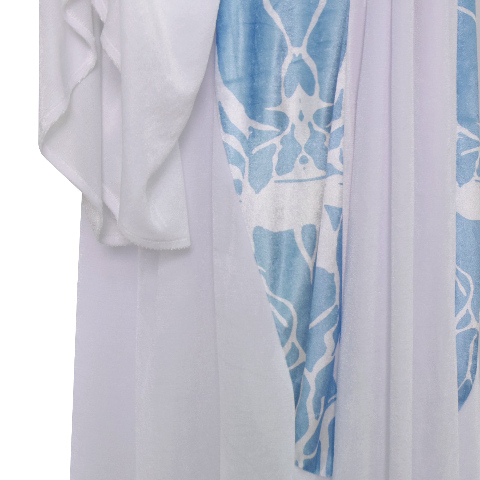 Star Wars Padme Amidala Cosplay Costume White Hooded Blue Printed Outfit ACcosplay