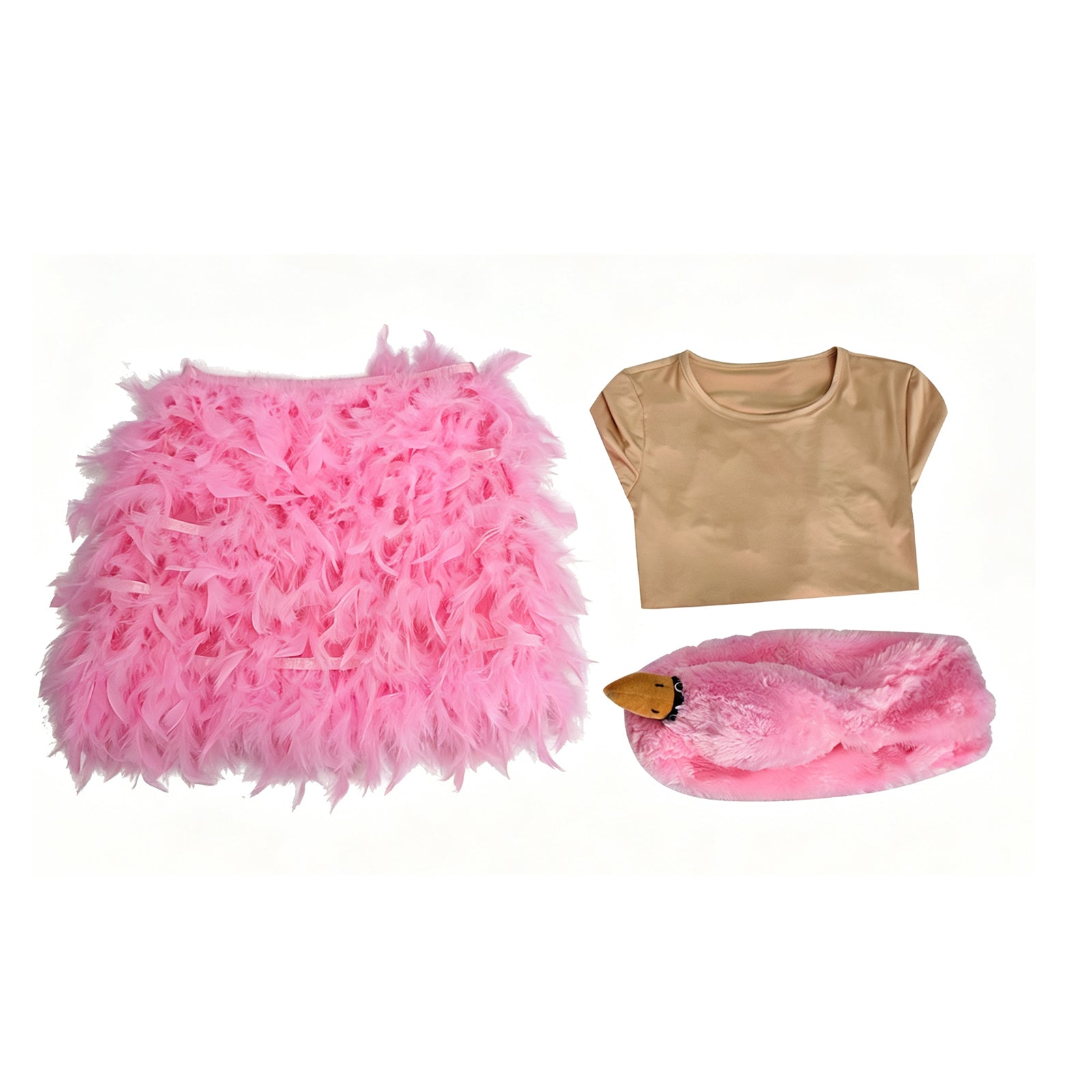 White Chicks Pink Flamingo Cosplay Costume Halloween Party Suit ACcosplay