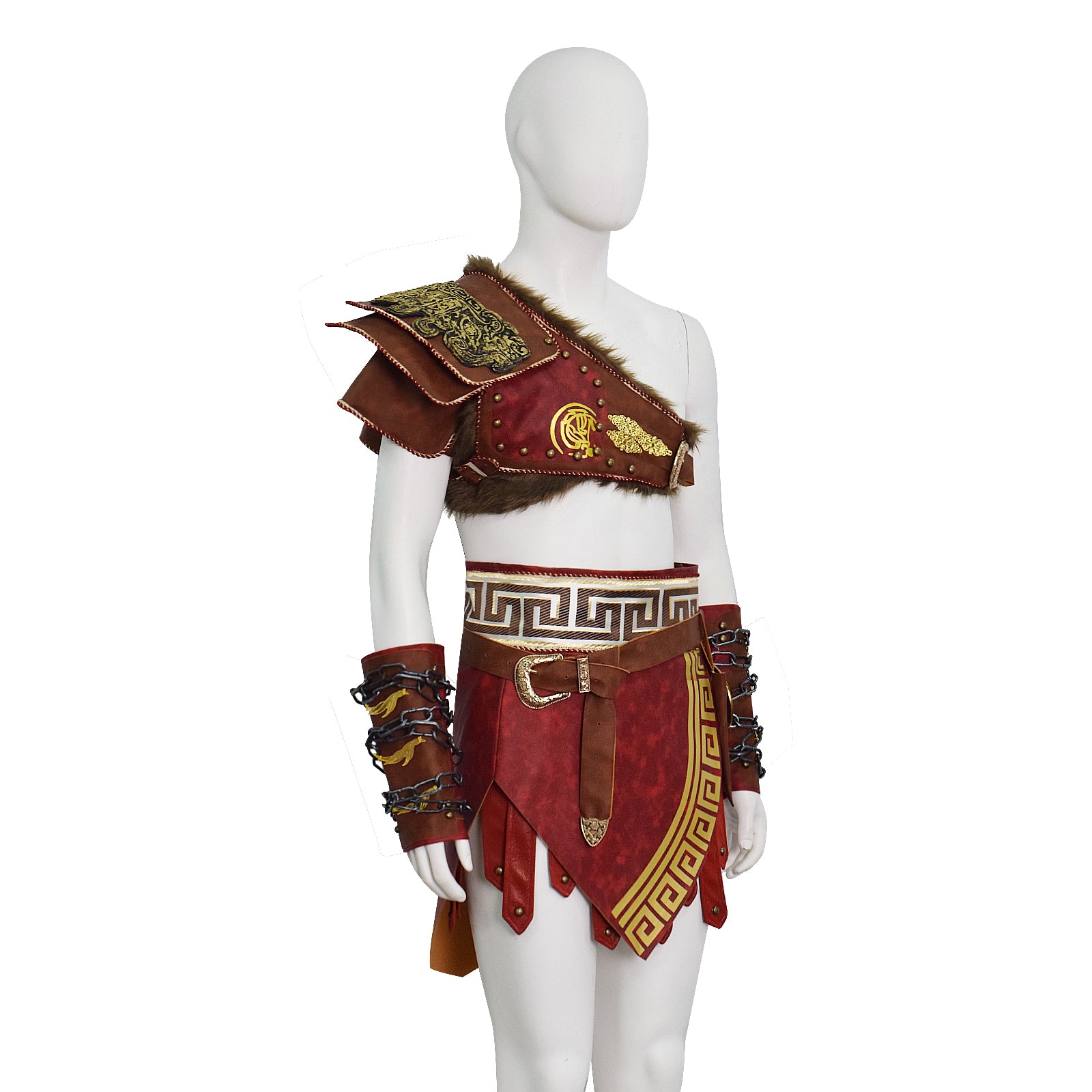 Kratos Cosplay Costume Martial Deity 4 Spartan Warrior Leather Battle Outfit ACcosplay