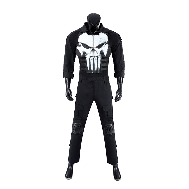 The Punisher Cosplay Costume Frank Castle Skull Suit One Last Kill Halloween ACcosplay