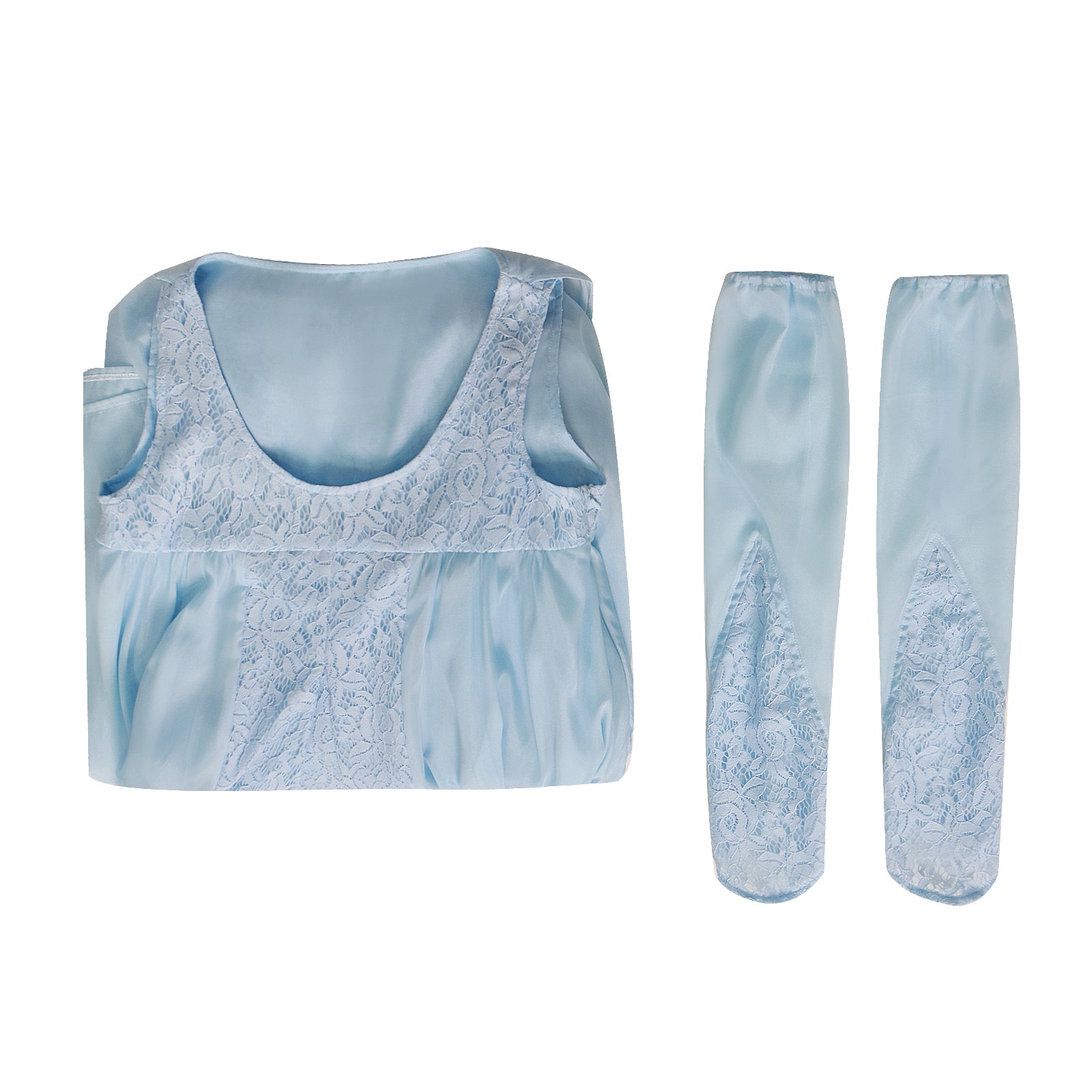 Star Wars Padme Amidala Cosplay Dress Light Blue Lace Chiffon Long Maxi Gown ACcosplay