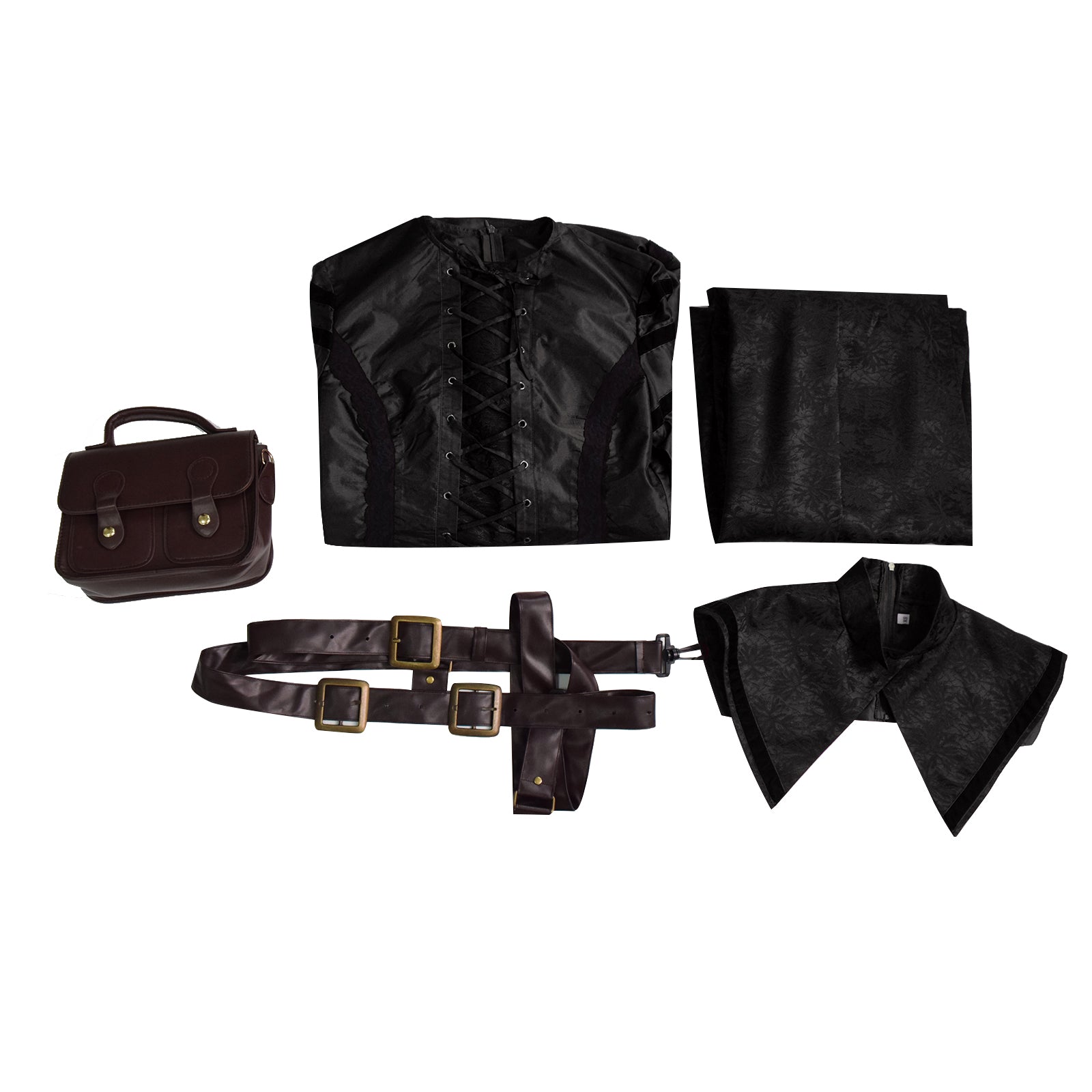 1666: Amsterdam Noa Cosplay Costume Black Long Dress with Accessories ACcosplay