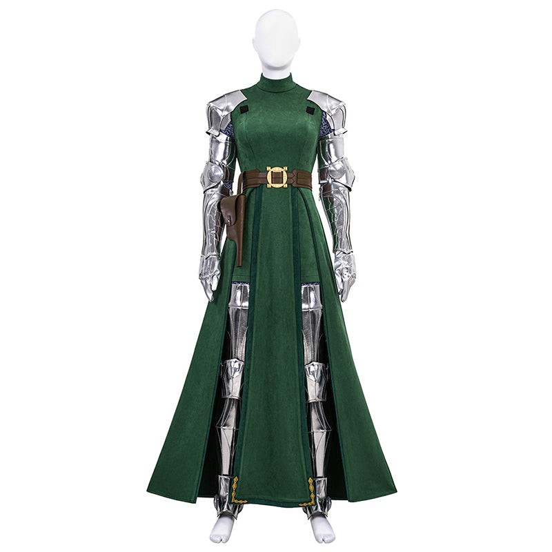 Doctor Doom Female's Cosplay Costume With Mask Dr. Victor von Doom Outfit ACcosplay