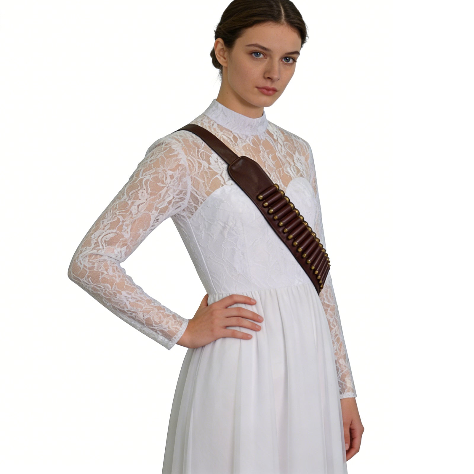Ready Or Not Grace Cosplay Costume White Wedding Dress Halloween Suit ACcosplay